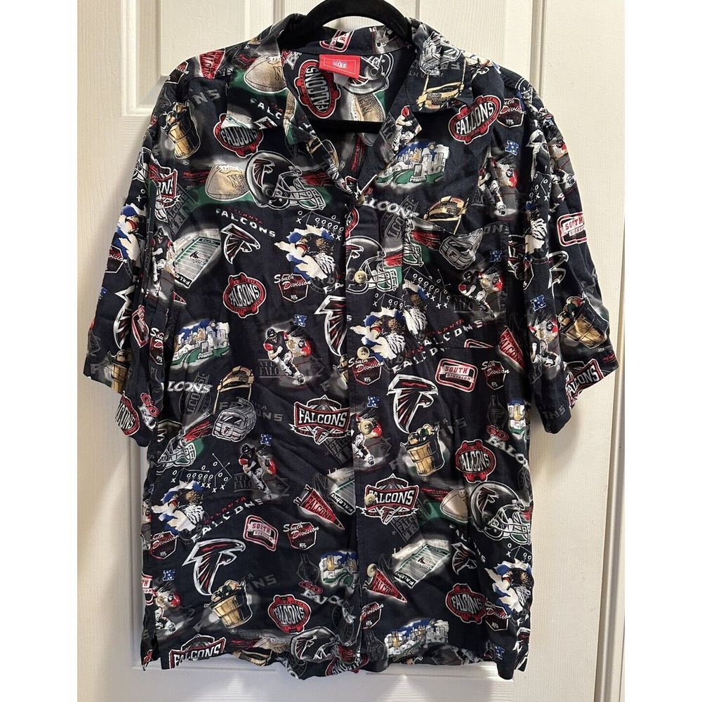 NFL Atlanta Falcons Hawaiian Short Sleeve‎ Shirt, L, RARE